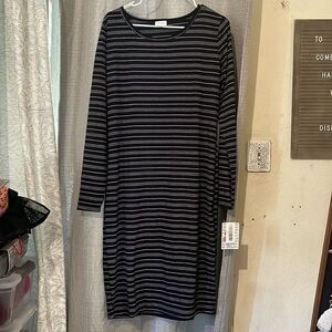 Lularoe debbie striped dress